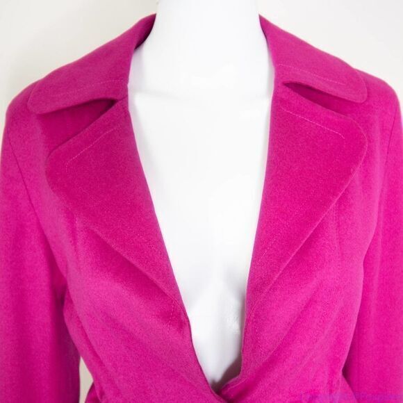 Akris Punto Barbie pink jacket with cinch, size 8 - Picture 4 of 16